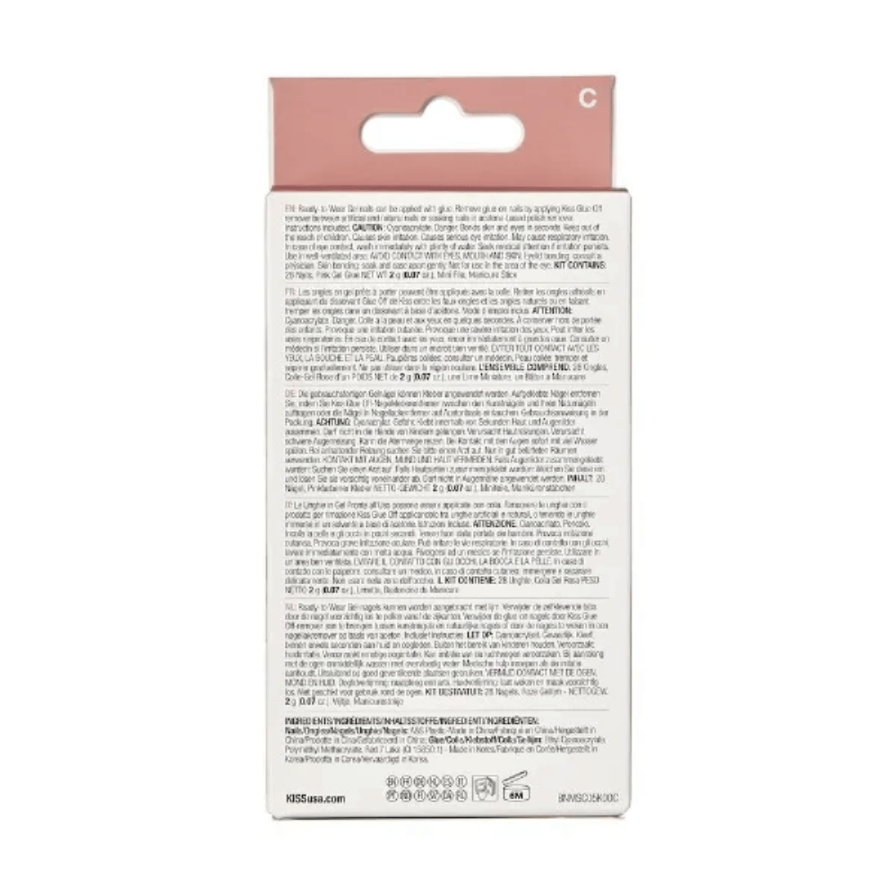 Kiss Bare But Better Nude Nude Medium Coffin Nails- Lillys Pharmacy and Health Store