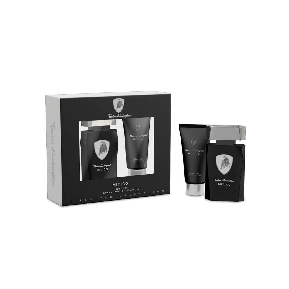 Lamborghini Mitico 75ml 2 Piece Gift Set - 75ml Eau de Toilette Spray, 100ml Aftershave Balm- Lillys Pharmacy and Health Store
