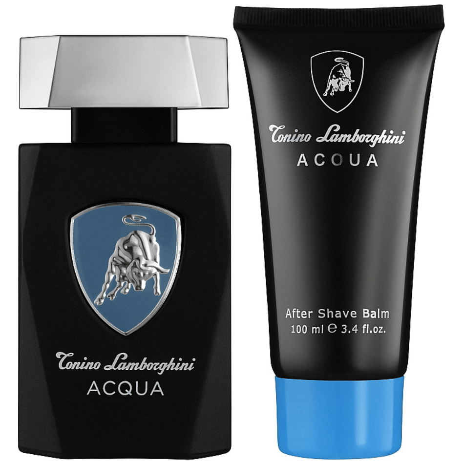 Lamborghini Acqua 75ml 2 Piece Gift Set - 75ml Eau de Toilette Spray, 100ml Aftershave Balm