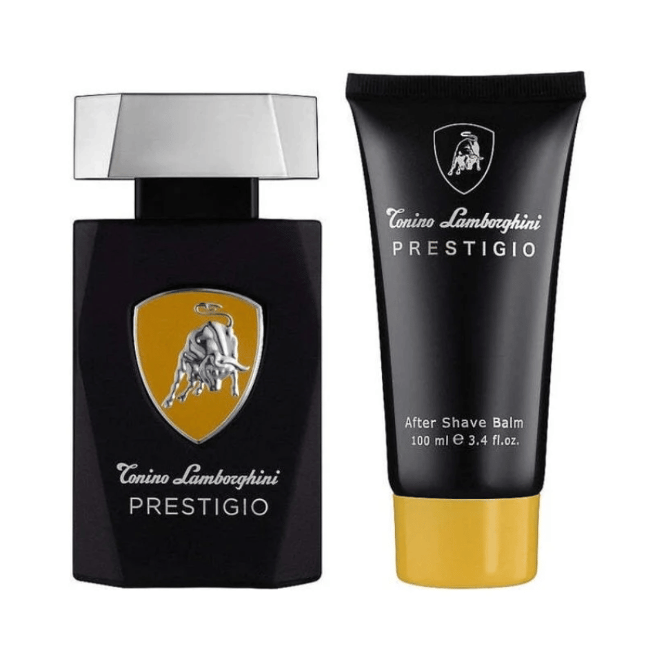 Lamborghini Prestigio 75ml 2 Piece Gift Set - 75ml Eau de Toilette Spray, 100ml Aftershave Balm