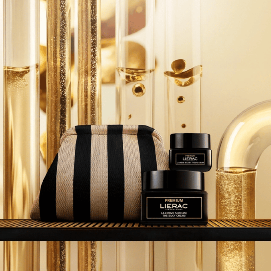 Lierac PREMIUM Silk Cream Set in Gold Pouch- Lillys Pharmacy and Health Store