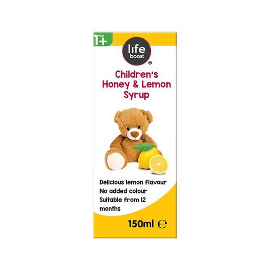 Life Boost Children's Honey & Lemon Syrup 150ml- Lillys Pharmacy and Health Store
