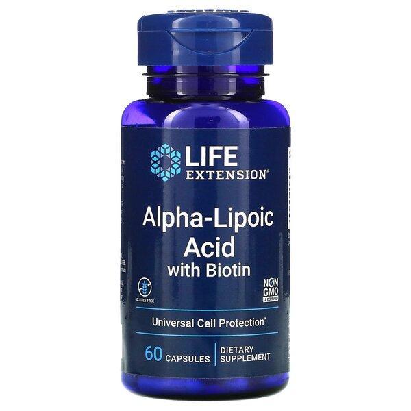 Life Extension AlphaLipoic Acid with Biotin 60 caps- Lillys Pharmacy and Health Store