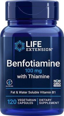 Life Extension Benfotiamine with Thiamine, 100mg 120 vcaps- Lillys Pharmacy and Health Store