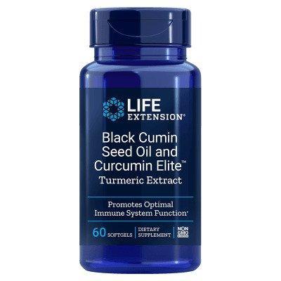 Life Extension Black Cumin Seed Oil and Curcumin Elite Turmeric Extract 60 softgels- Lillys Pharmacy and Health Store