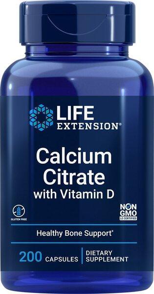 Life Extension Calcium Citrate with Vitamin D 200 vcaps- Lillys Pharmacy and Health Store
