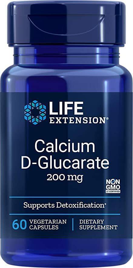 Life Extension Calcium DGlucarate, 200mg 60 vcaps- Lillys Pharmacy and Health Store