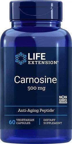 Life Extension Carnosine, 500mg 60 vcaps- Lillys Pharmacy and Health Store