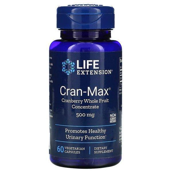 Life Extension CranMax Cranberry Whole Fruit Concentrate, 500mg 60 vcaps- Lillys Pharmacy and Health Store