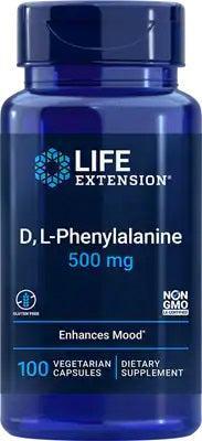 Life Extension D LPhenylalanine, 500mg 100 vcaps- Lillys Pharmacy and Health Store