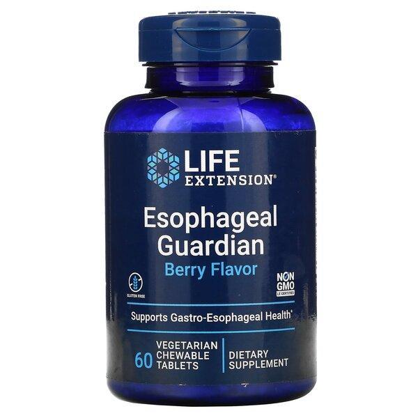 Life Extension Esophageal Guardian, Berry Flavor 60 vegetarian chewable tabs- Lillys Pharmacy and Health Store