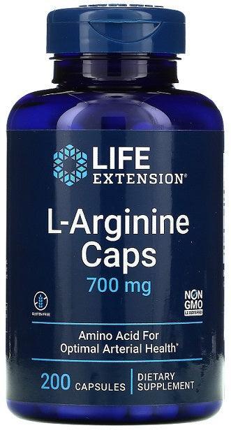 Life Extension LArginine Caps, 700mg 200 caps- Lillys Pharmacy and Health Store