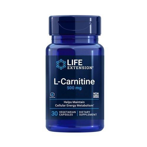 Life Extension LCarnitine, 500mg 30 vcaps- Lillys Pharmacy and Health Store