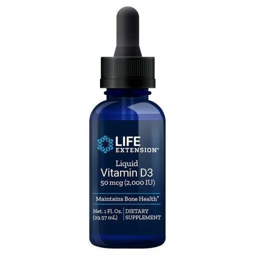 Life Extension Liquid Vitamin D3, 50mcg 29 ml- Lillys Pharmacy and Health Store