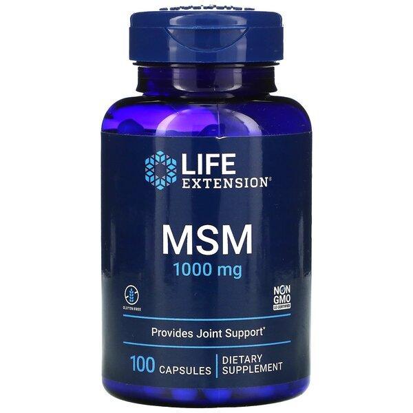 Life Extension MSM, 1000mg 100 caps- Lillys Pharmacy and Health Store