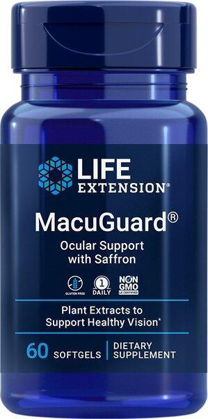 Life Extension MacuGuard Ocular Support with Saffron 60 softgels- Lillys Pharmacy and Health Store
