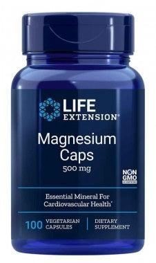 Life Extension Magnesium Caps, 500mg 100 vcaps (EAN 737870145912)- Lillys Pharmacy and Health Store