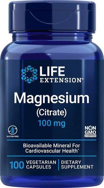Life Extension Magnesium (Citrate), 100mg 100 vcaps- Lillys Pharmacy and Health Store