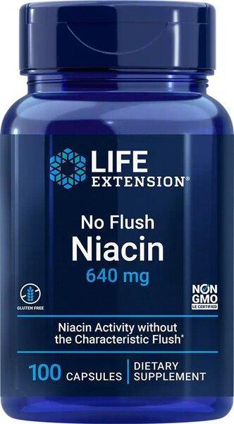 Life Extension No Flush Niacin 100 caps- Lillys Pharmacy and Health Store