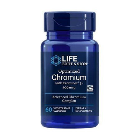 Life Extension Optimized Chromium with Crominex 3+, 500mcg 60 vcaps- Lillys Pharmacy and Health Store