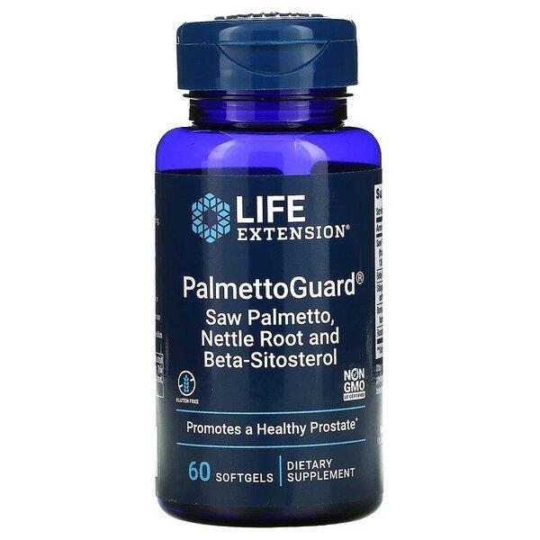 Life Extension PalmettoGuard Saw Palmetto/Nettle Root with BetaSitosterol 60 softgels- Lillys Pharmacy and Health Store