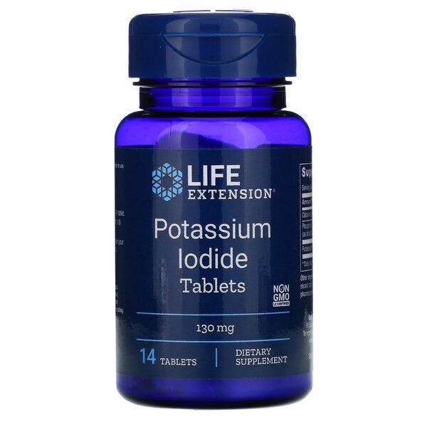 Life Extension Potassium Iodide Tablets, 130mg 14 tabs- Lillys Pharmacy and Health Store