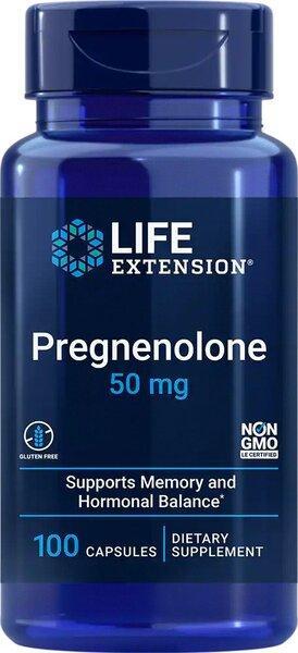 Life Extension Pregnenolone, 50mg 100 caps- Lillys Pharmacy and Health Store