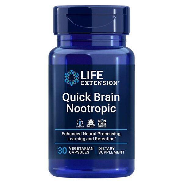 Life Extension Quick Brain Nootropic 30 vcaps- Lillys Pharmacy and Health Store