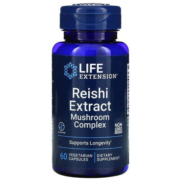 Life Extension Reishi Extract Mushroom Complex 60 vcaps- Lillys Pharmacy and Health Store
