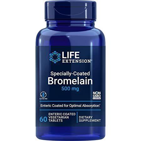 Life Extension SpeciallyCoated Bromelain, 500mg 60 enteric coated vegetarian tabs- Lillys Pharmacy and Health Store
