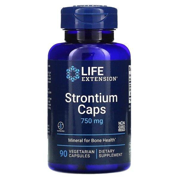 Life Extension Strontium Caps, 750mg 90 vcaps- Lillys Pharmacy and Health Store