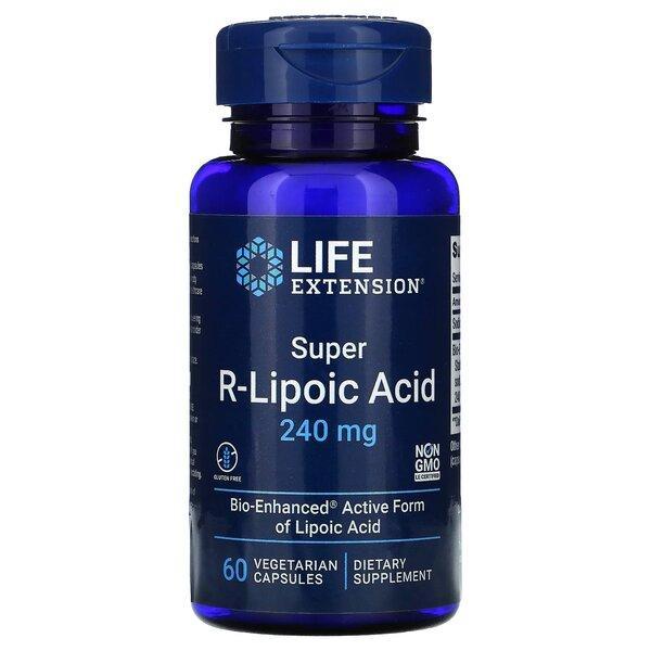 Life Extension Super RLipoic Acid, 240mg 60 vcaps- Lillys Pharmacy and Health Store