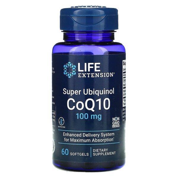 Life Extension Super Ubiquinol CoQ10, 100mg 60 softgels- Lillys Pharmacy and Health Store