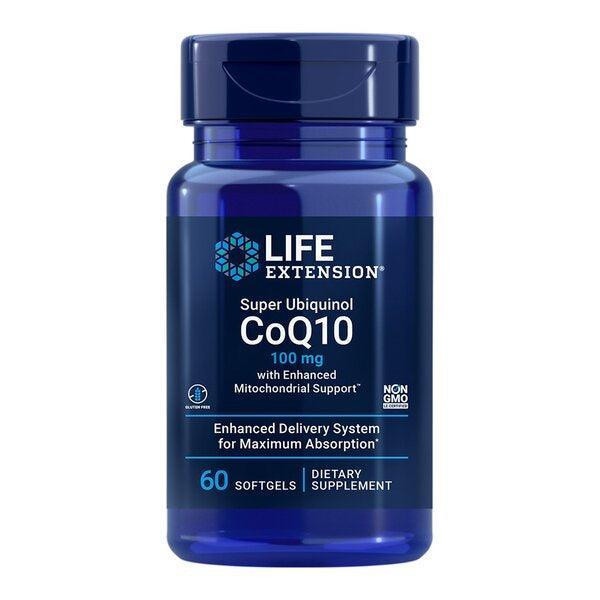 Life Extension Super Ubiquinol CoQ10 with Enhanced Mitochondrial Support, 100mg 60 softgels- Lillys Pharmacy and Health Store