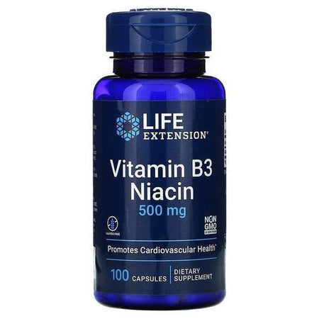 Life Extension Vitamin B3 Niacin, 500mg 100 caps- Lillys Pharmacy and Health Store