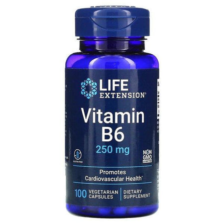 Life Extension Vitamin B6, 250mg 100 vcaps- Lillys Pharmacy and Health Store