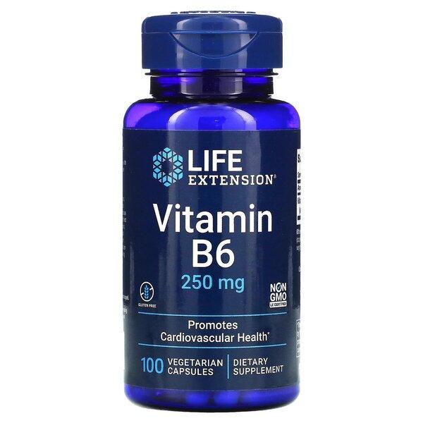 Life Extension Vitamin B6, 250mg 100 vcaps- Lillys Pharmacy and Health Store