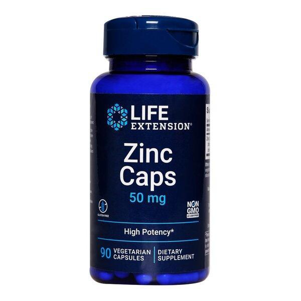 Life Extension Zinc Caps, 50mg 90 vcaps- Lillys Pharmacy and Health Store