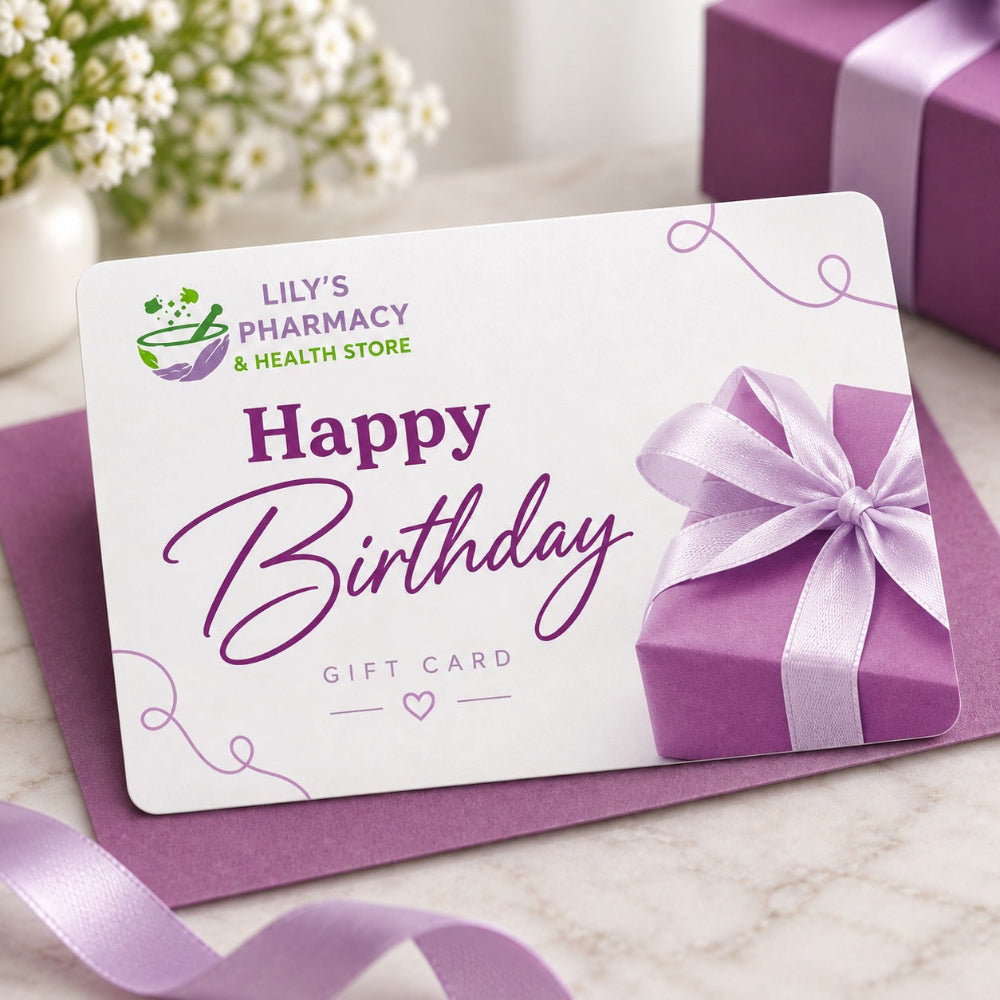 Lilys Pharmacy "Happy Birthday" Gift Card- Lillys Pharmacy and Health Store