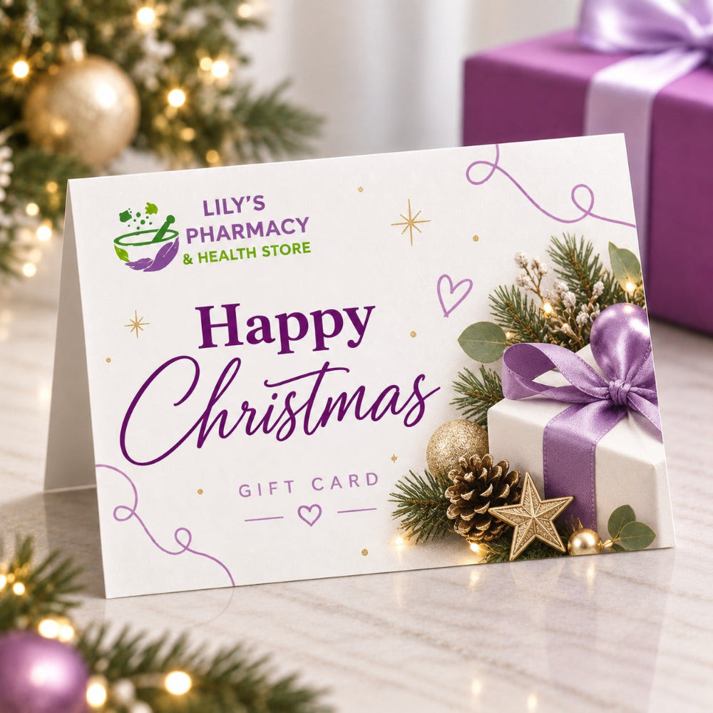Lilys Pharmacy "Happy Christmas" Gift Card- Lillys Pharmacy and Health Store