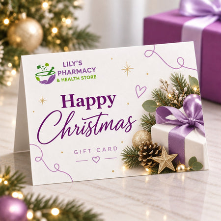 Lilys Pharmacy "Happy Christmas" Gift Card- Lillys Pharmacy and Health Store