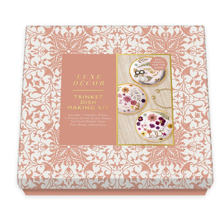 Luxe Decor Floral Ceramic Trinket Dish Making Kit- Lillys Pharmacy and Health Store