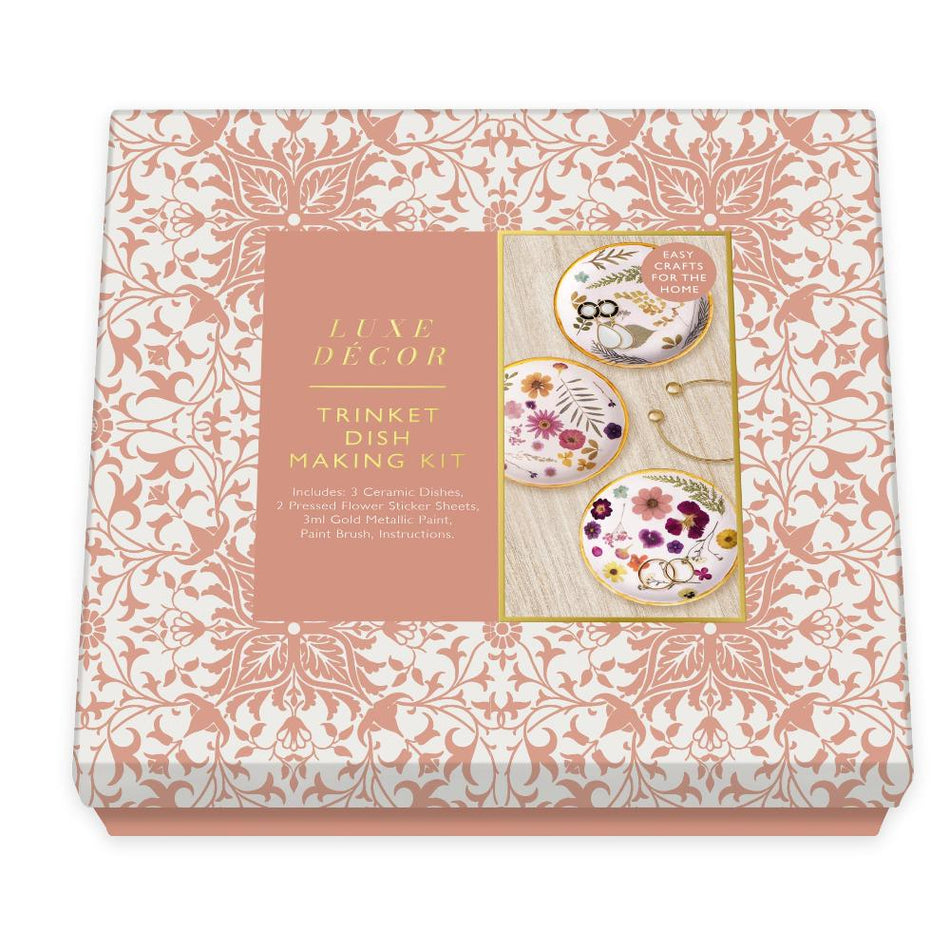 Luxe Decor Floral Ceramic Trinket Dish Making Kit- Lillys Pharmacy and Health Store