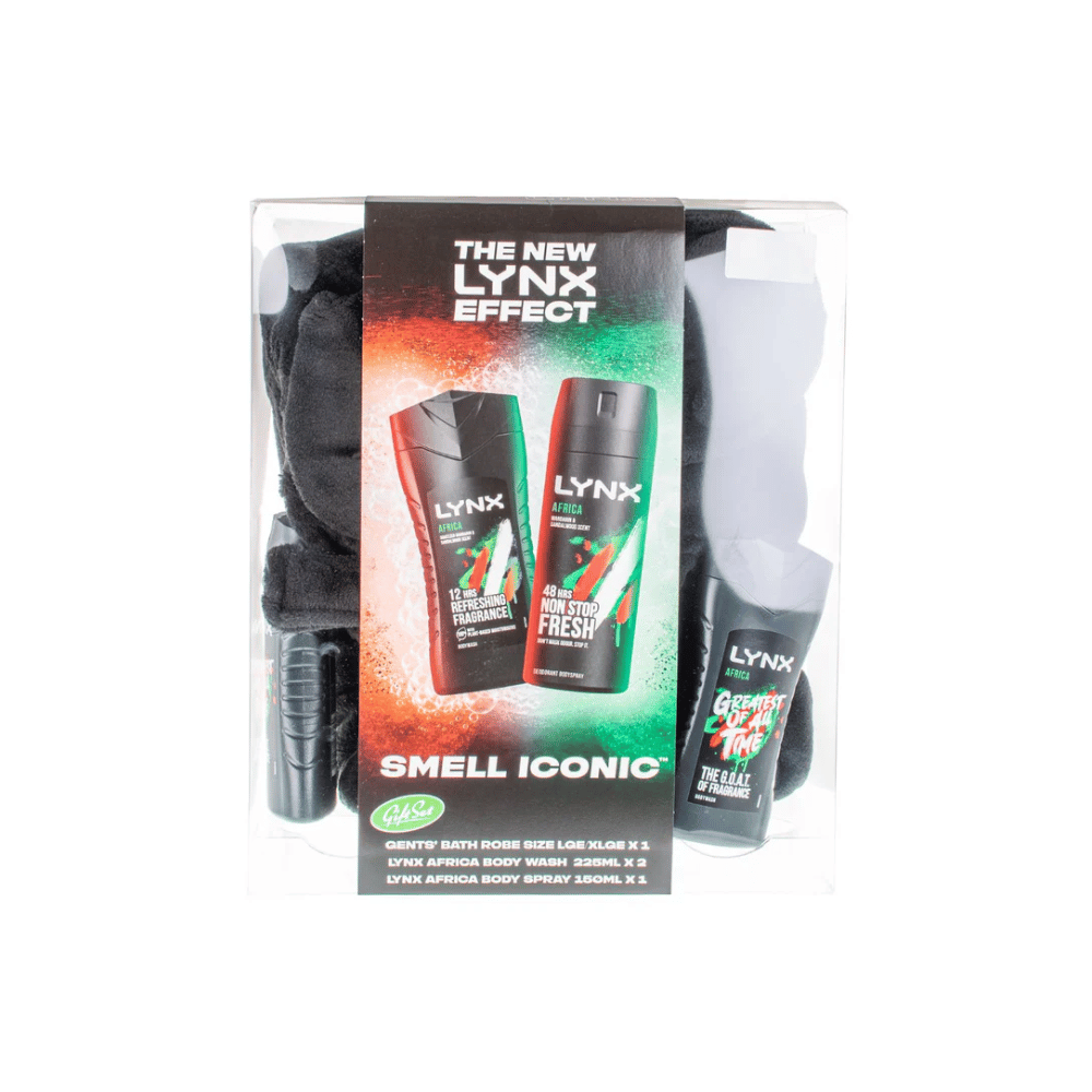 Lynx Africa Bath Robe Gift Set- Lillys Pharmacy and Health Store