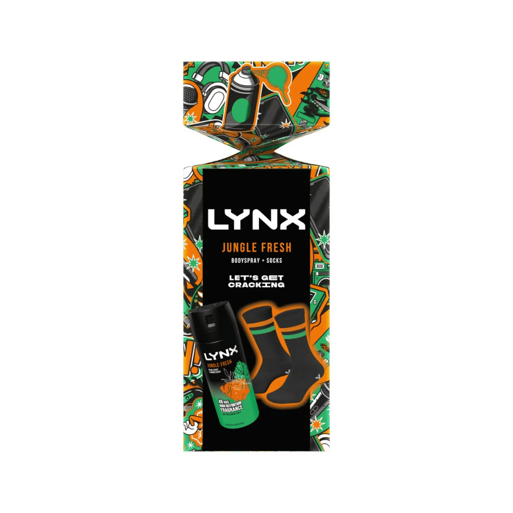 Lynx Jungle Fresh Body Spray & Socks Cracker Gift Set- Lillys Pharmacy and Health Store