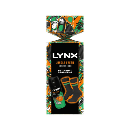 Lynx Jungle Fresh Body Spray & Socks Cracker Gift Set- Lillys Pharmacy and Health Store