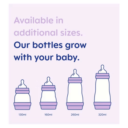 MAM Easy Start Bottle Set 0+Months 4 x 260ml Body Bottles, 2 x 130ml Bottles With Slow Flow Teats Size 0, 2 x 160ml Bottles With Slow Flow Teats Size 1, 0-2 Months Start Soother, Soft Bottle Spout, Hold My Bottle Handle- Lillys Pharmacy and Health Store