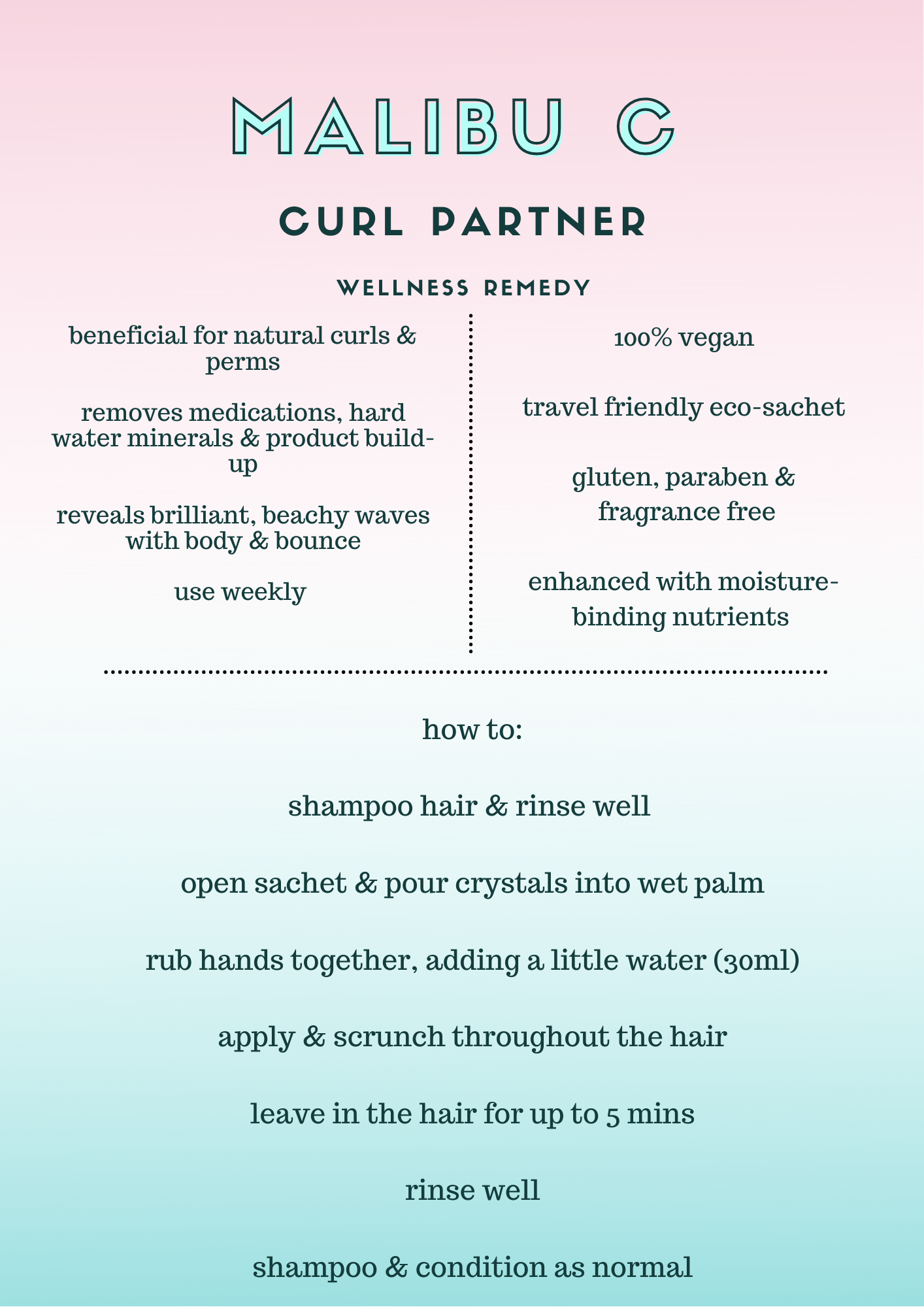Malibu C Curl Partner Remedy Sachet- Lillys Pharmacy and Health Store