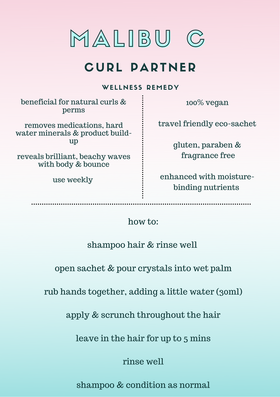 Malibu C Curl Partner Remedy Sachet- Lillys Pharmacy and Health Store