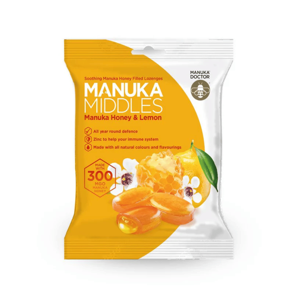 Manuka Doctor Manuka Middles Manuka Honey & Lemon Lozenges 100g- Lillys Pharmacy and Health Store
